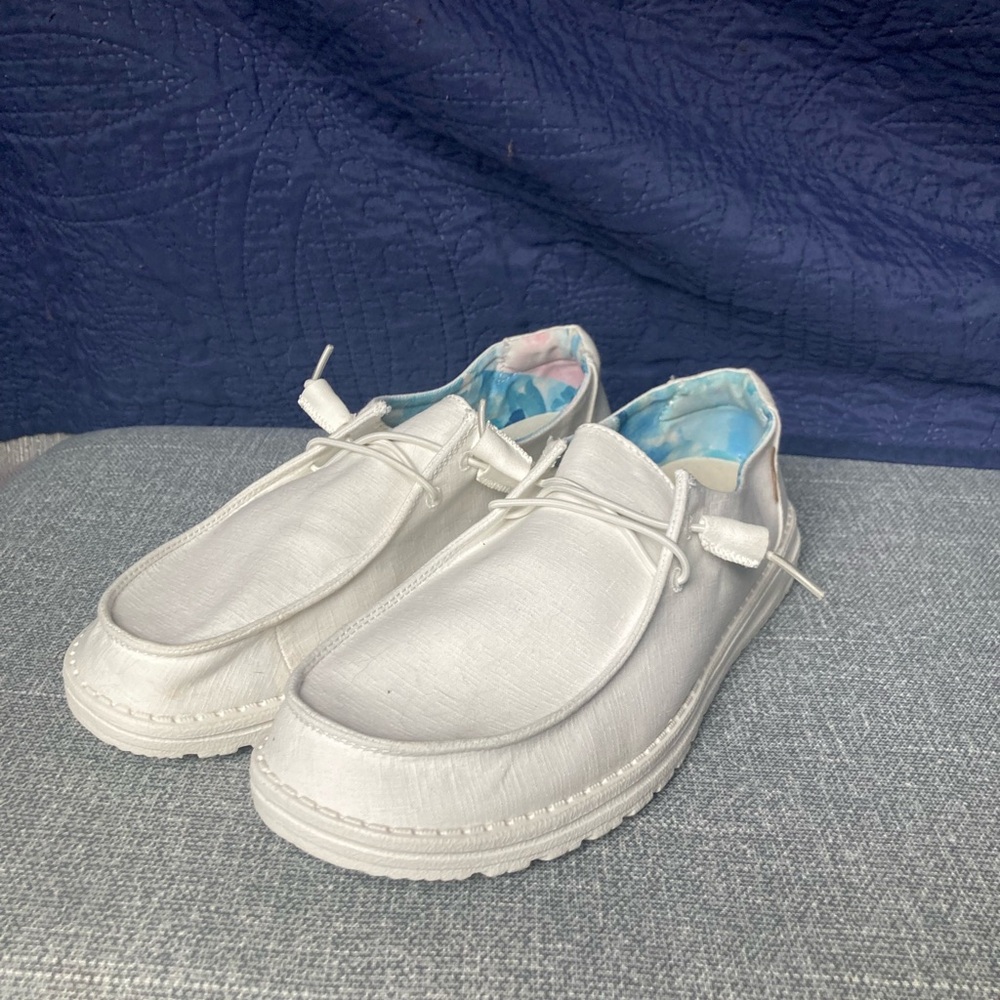 Hey Dude White Loafers